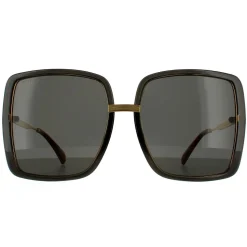 Square Grey Crystal and Gold Grey Sunglasses