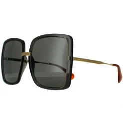 Square Grey Crystal and Gold Grey Sunglasses