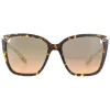 Square Havana Orange Gradient Light Grey Sunglasses