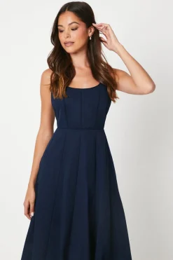 Square Neck Midi Dress