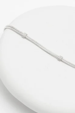 Sterling Silver 925 Polished Slinky Station Bracelet