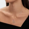 Sterling Silver 925 Polished Station Chain Polished Open Twist Pendant