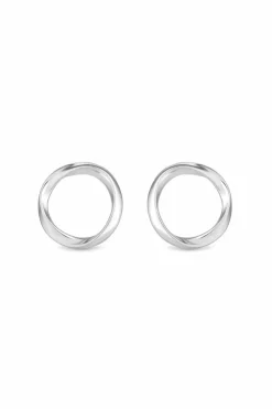 Sterling Silver 925 Polished Open Circle Earrings