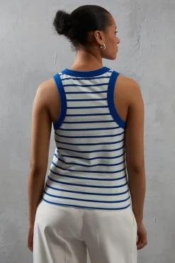 Stripe Jersey Racer Vest