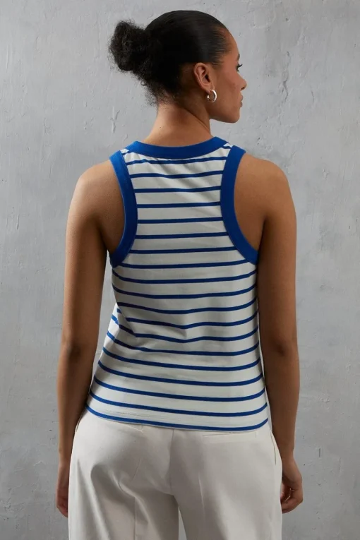 Stripe Jersey Racer Vest