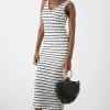 Stripe Knitted Maxi Beach Dress