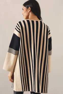 Striped Colour Block Coatigan