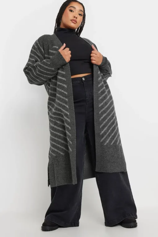 Striped Longline Cardigan