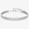 Subtle Rhodium Plated Crystal Bracelet 5221397