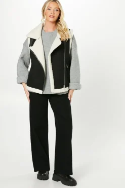 Suede Shearling Gilet