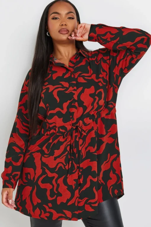 Swirl Print Tunic Shirt