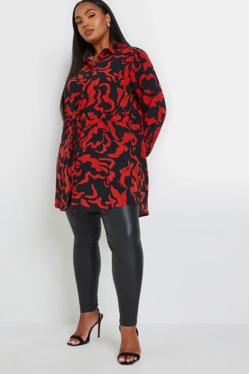 Swirl Print Tunic Shirt