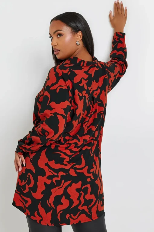 Swirl Print Tunic Shirt