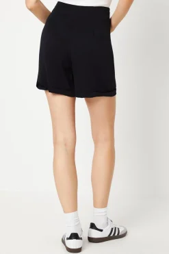 Tab Detail Pleated Turn Back Short