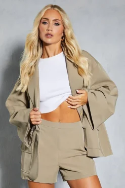 Tailored Kimono Sleeve Oversized Blazer