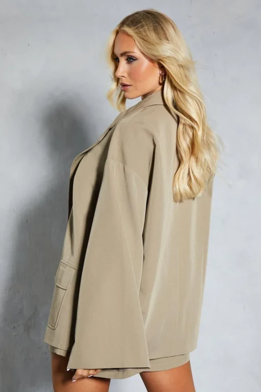 Tailored Kimono Sleeve Oversized Blazer