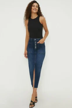 Tall Button Midaxi Skirt