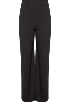 Tall Button Wide Leg Trousers