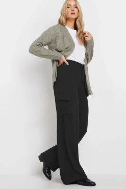 Tall Cargo Crepe Wide Leg Trousers