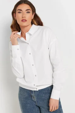 Tall Cotton Elasticated Hem Shirt