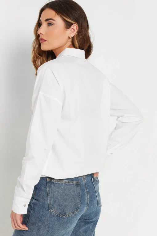 Tall Cotton Elasticated Hem Shirt