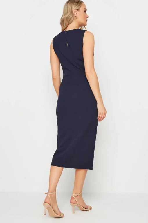 Tall Cowl Neck Wrap Dress