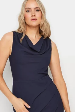 Tall Cowl Neck Wrap Dress