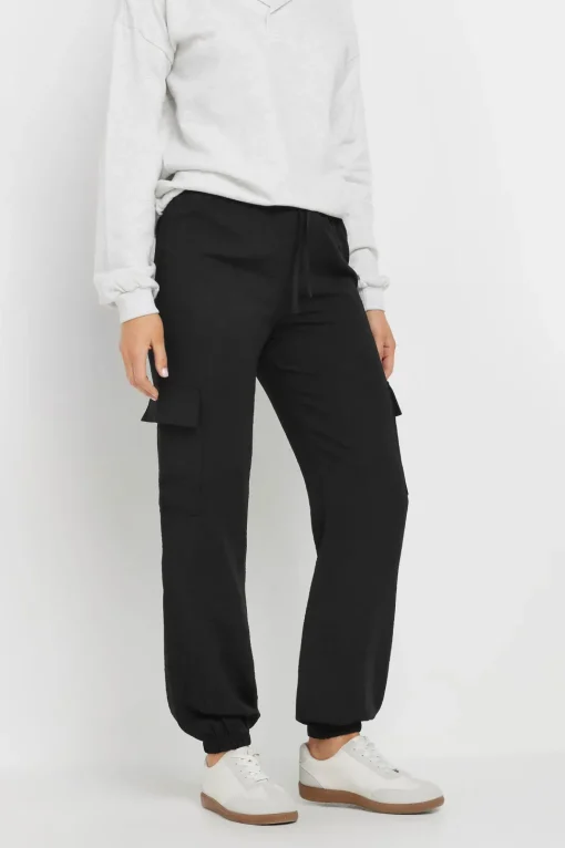 Tall Crepe Cargo Trousers