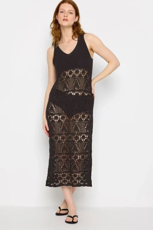 Tall Crochet Midi Beach Dress
