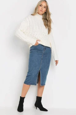 Tall Denim Midi Skirt