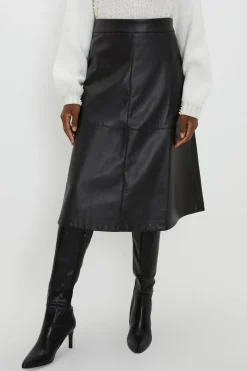 Tall Faux Leather A Line Skirt