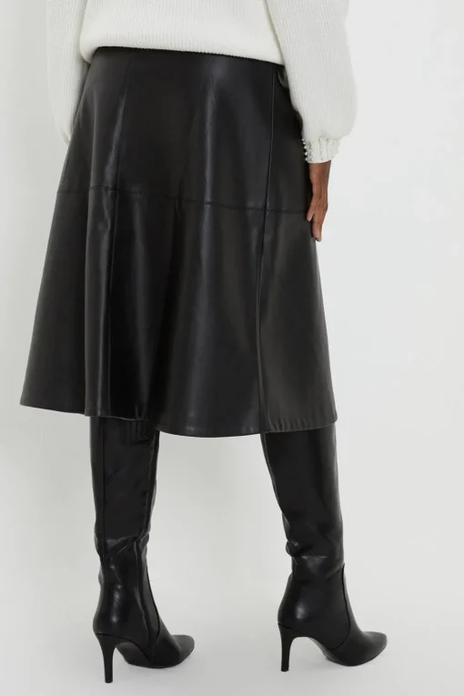 Tall Faux Leather A Line Skirt