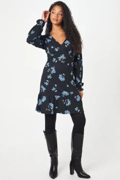 Tall Floral Ruffle Hem Mini Dress