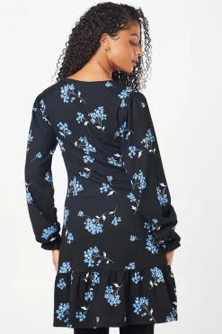Tall Floral Ruffle Hem Mini Dress