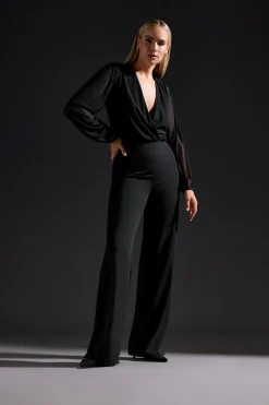 Tall Mesh Sleeve Jumpsuit