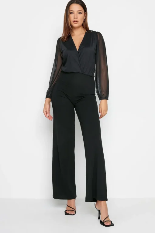Tall Mesh Sleeve Jumpsuit