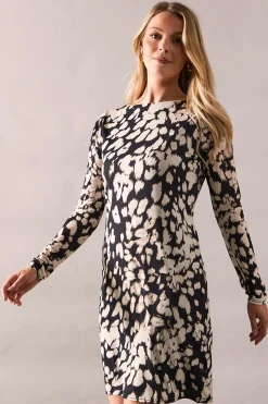 Tall Mono Scratch Print Jersey Shift Dress