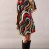 Tall Multi Swirl Print Jersey Shift Dress