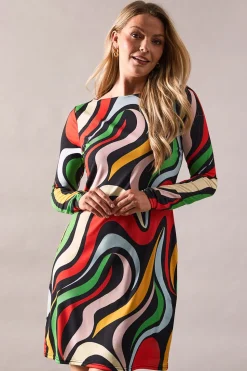 Tall Multi Swirl Print Jersey Shift Dress