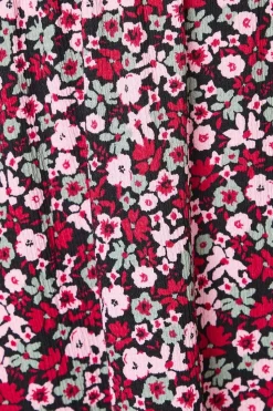 Tall Pink Ditsy Wrap Midi Dress