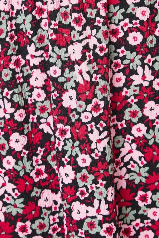 Tall Pink Ditsy Wrap Midi Dress
