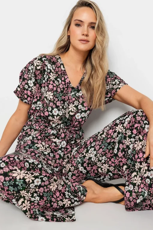 Tall Printed Tie Waist Jumpsuit