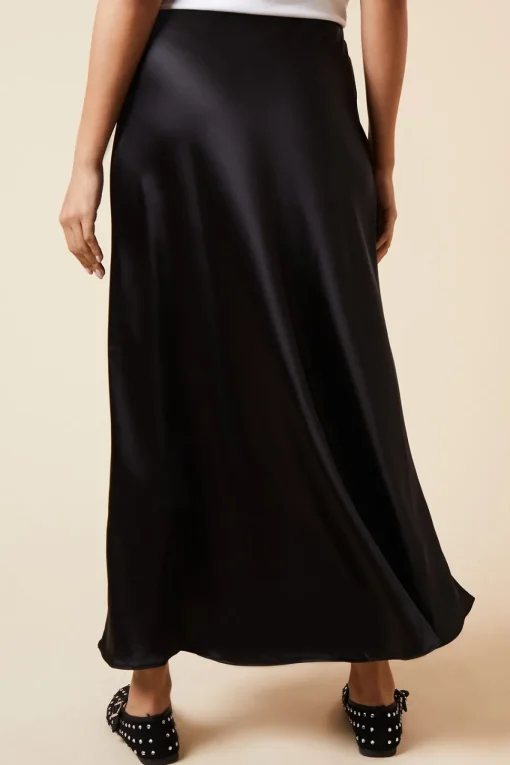 Tall Satin Bias Midi Skirt
