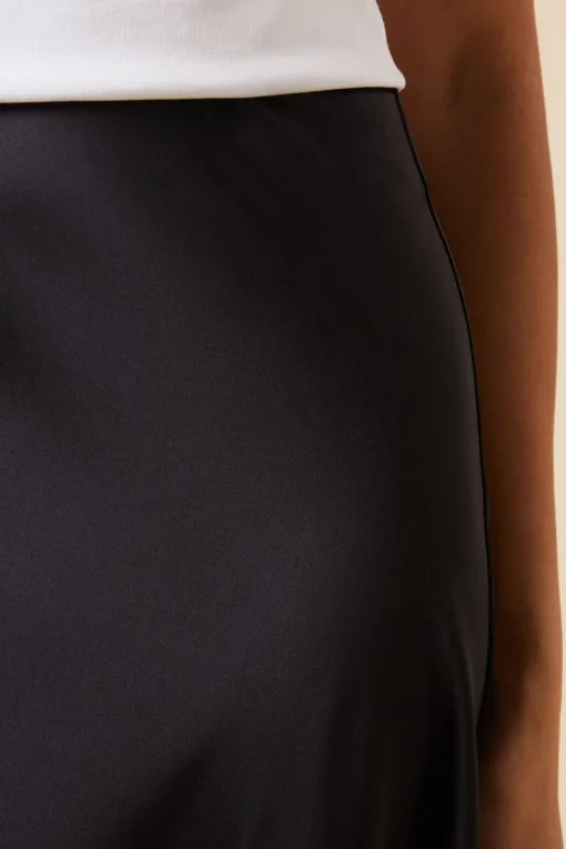 Tall Satin Bias Midi Skirt