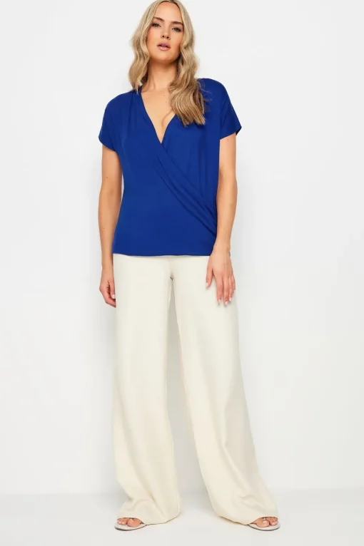 Tall Short Sleeve Wrap Top