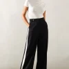 Tall Side Stripe Wide Leg Trousers