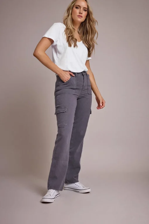Tall Straight Leg Cargo Jeans