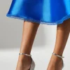 Tanisha Diamante Sweetheart Ankle Strap Court Shoe