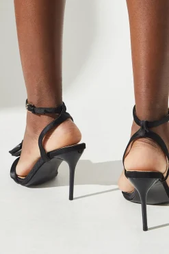 Tessa Satin Corsage High Heeled Sandals