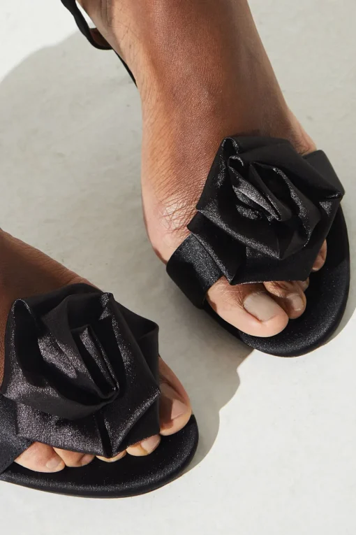 Tessa Satin Corsage High Heeled Sandals